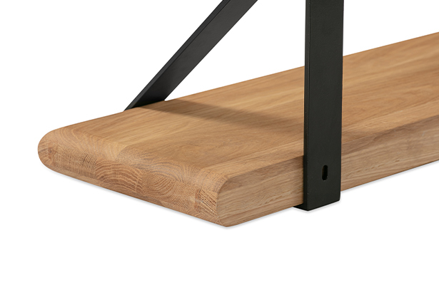 Slant Wall Shelf 70Cm - Oak/Black - Unrivalled Versatility