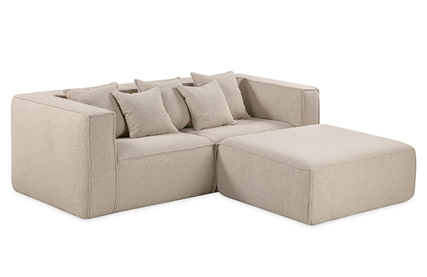 Block Ottoman - Copenhagen 907 Biscuit - Versatile Style