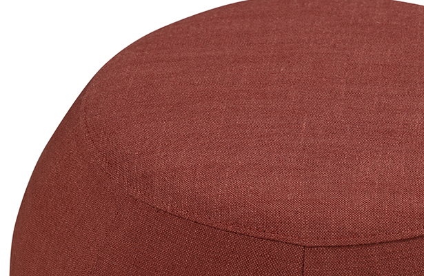 Puff Round Ottoman - Siena 303 Rust - Versatile Design