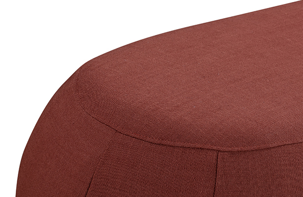 Puff Oval Ottoman - Siena 303 Rust - Versatile Design