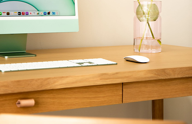 Hoop Office Desk - Oak - The Small Details