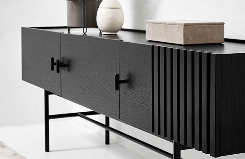 Array Low Sideboard - Black - <p>Stowed Away</p>