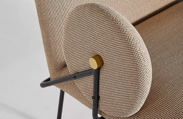 Long Lounge Chair - Houndstooth Beige - Exploring New Perspectives