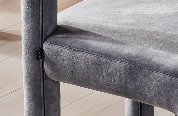 Mate Dining Chair - Grey Velvet Decent 09 - Exploring New Perspectives