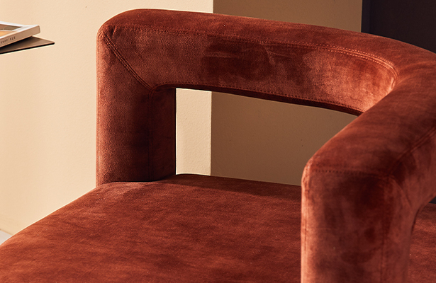 Mate Lounge Chair - Red Velvet Decent 26 - Exploring New Perspectives