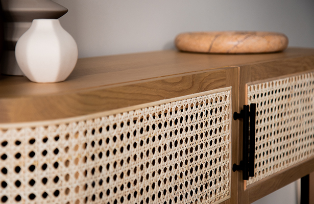 Embrace Rattan Console Table - Natural - One of a Kind