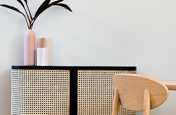 Embrace Rattan Sideboard 100cm - Black - One of a Kind