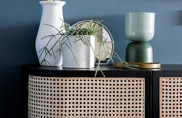 Embrace Rattan Sideboard 180cm - Black - One of a Kind