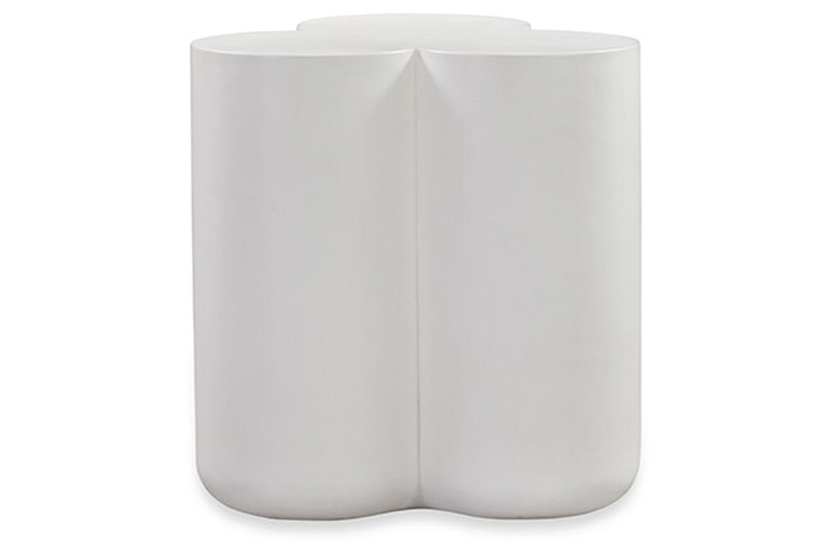 Trio Outdoor Side Table - White Concrete - Indoor and Outdoor Living