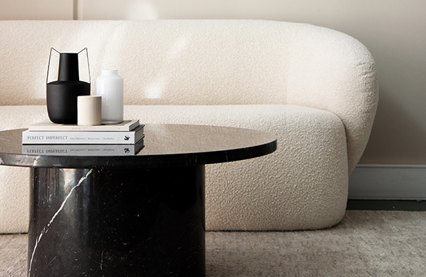 Curve Marble Coffee Table - Black Marble - A Sleek Vibe