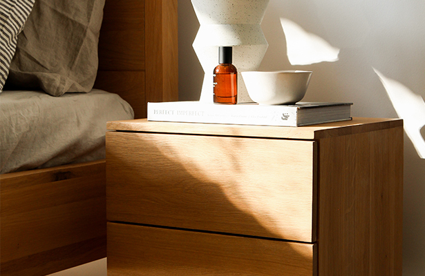 Harmony Bedside Table - Oak - One of a Kind