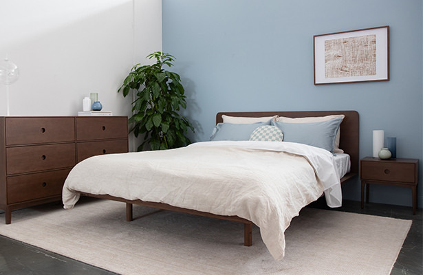 Serene Queen Bed - Walnut - One of a Kind