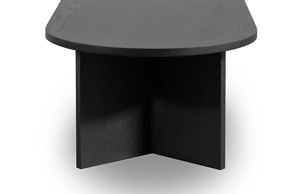 Edge Oval Coffee Table - Black - One of a Kind