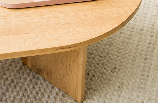 Edge Oval Coffee Table - Oak - One of a Kind