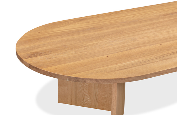 Edge Oval Coffee Table Large - Oak - One of a Kind