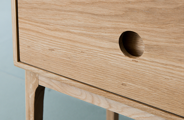 Ambience Bedside Table - Oak - One of a Kind