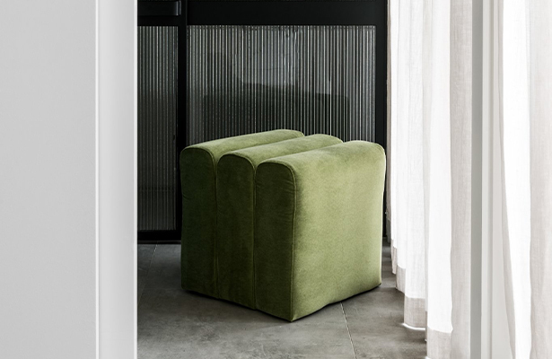 Niche Ottoman Small - Opal 509 Forest - Unique Design