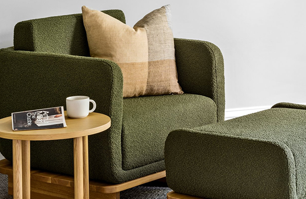 Curve Armchair - Copenhagen 502 Forest - Australian Living, Your Way