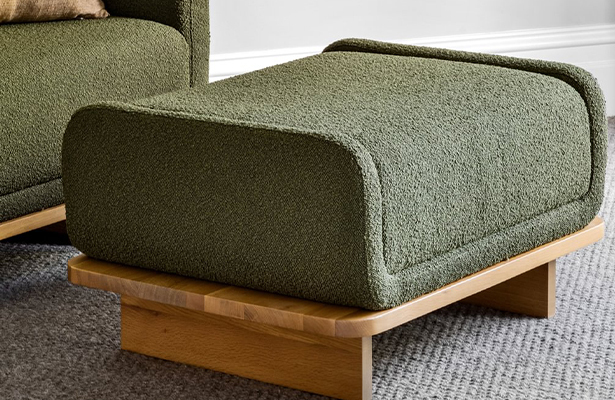 Curve Ottoman - Copenhagen 502 Forest - Australian Living, Your Way