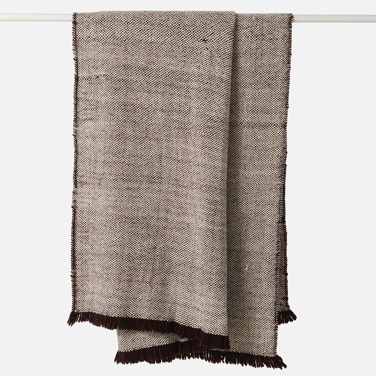 Hutt Wool Throw - Mulberry/Natural