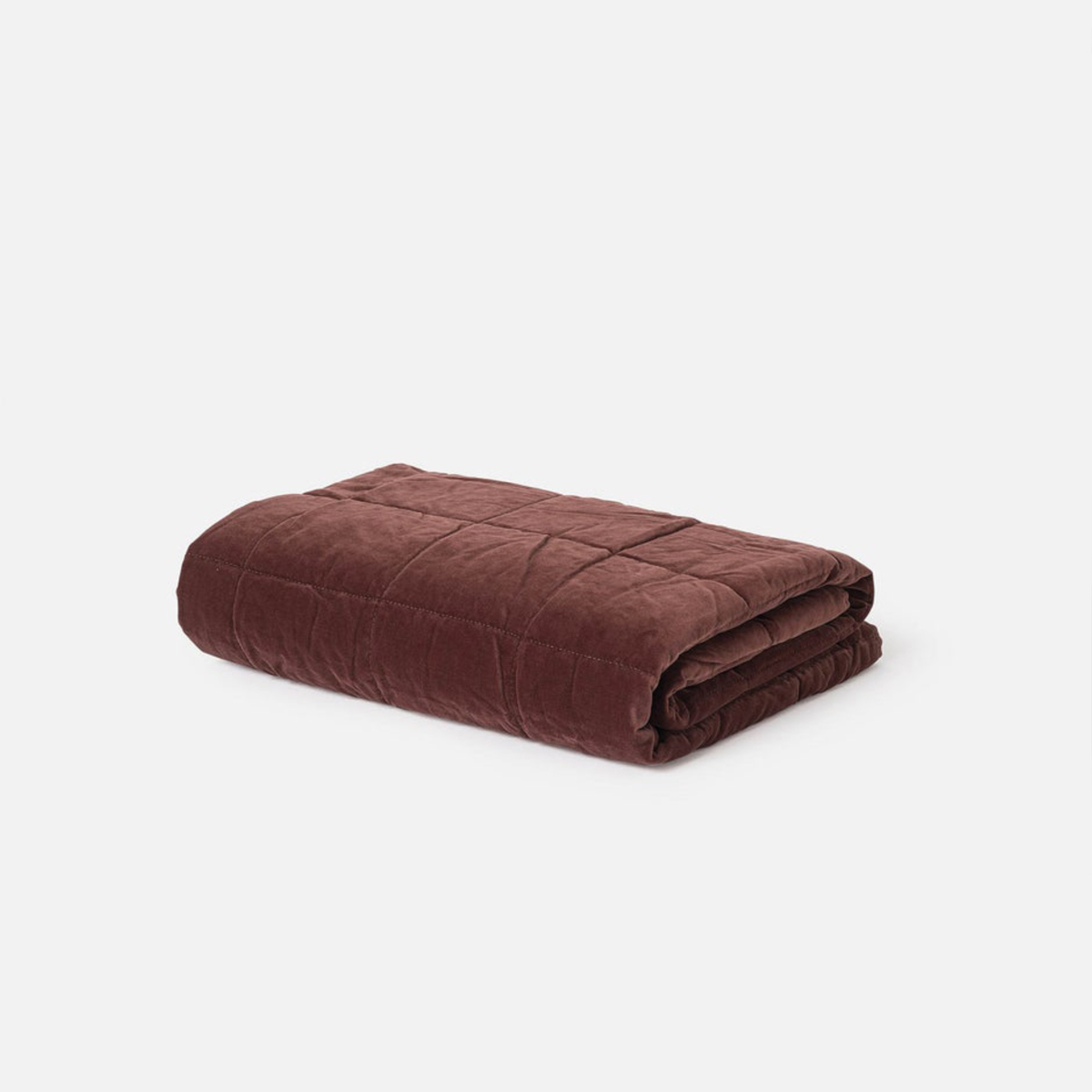 Velvet Quilted Throw - Mulberry