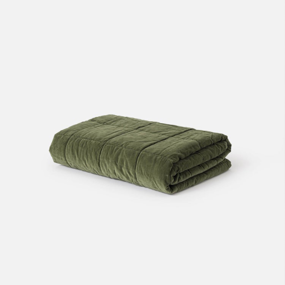 Velvet Quilted Throw - Pea