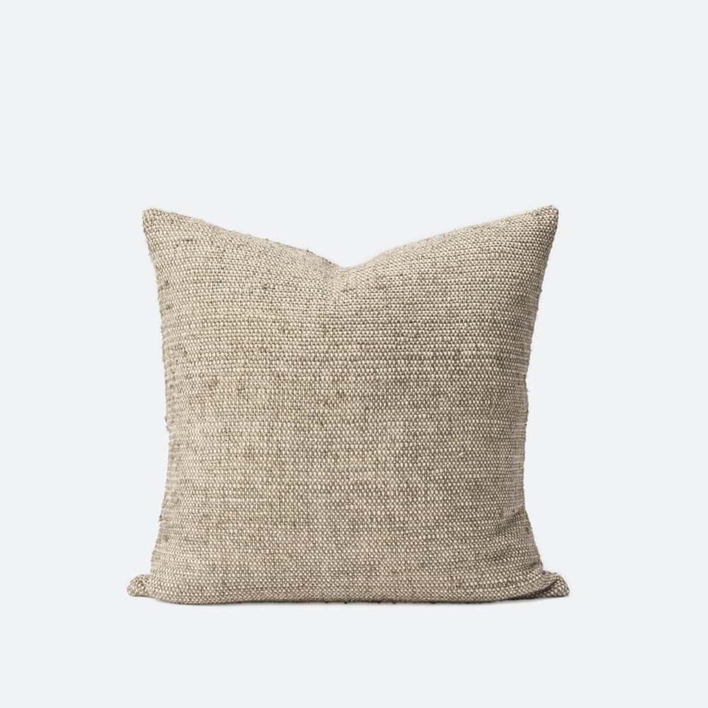 Freida Silk Blend Cushion - Matcha/Natural