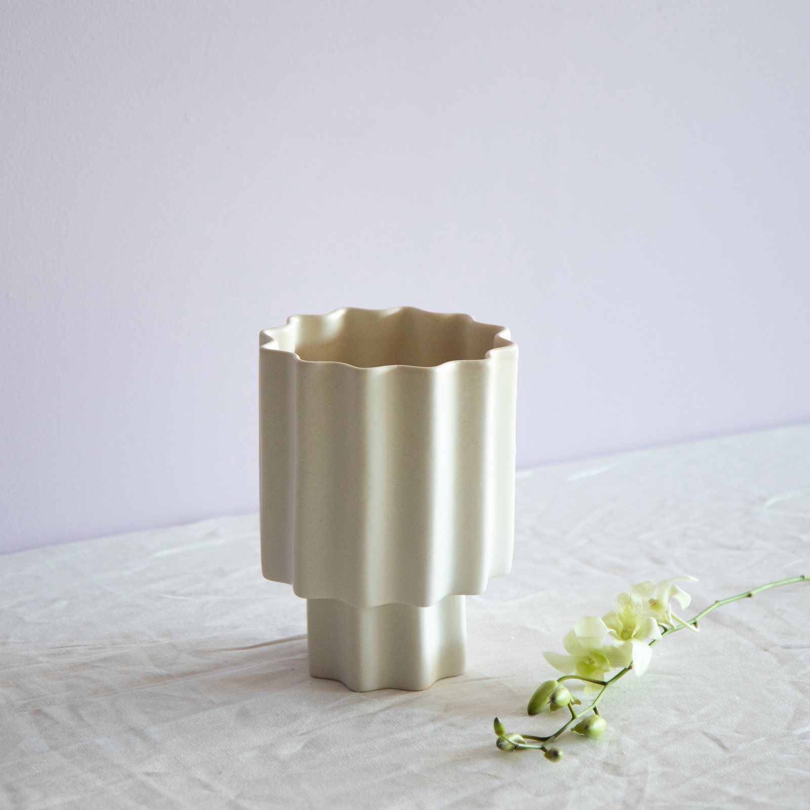 Regular Tapered Vase - Limestone