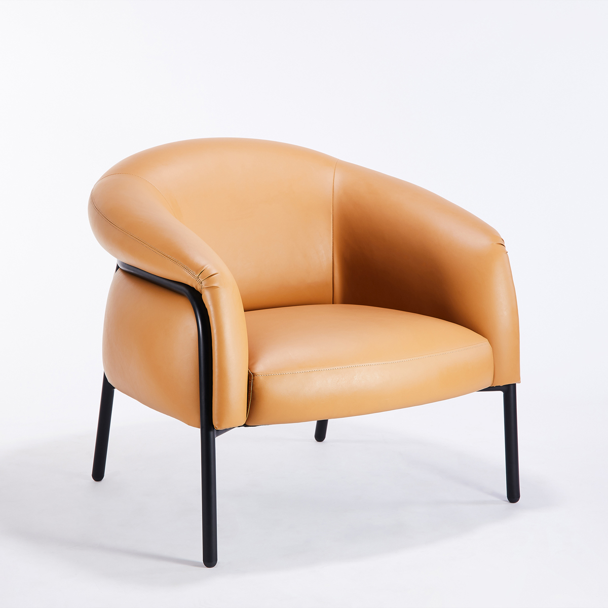 Belly Armchair - Tan Leather