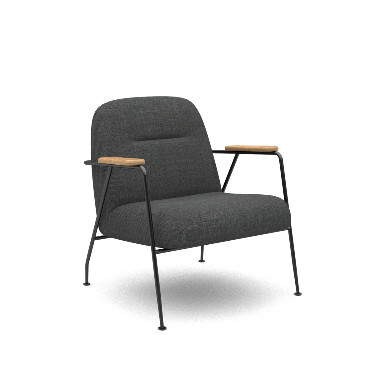 Puffy Lounge Chair With Arm - Charcoal Sunday 74