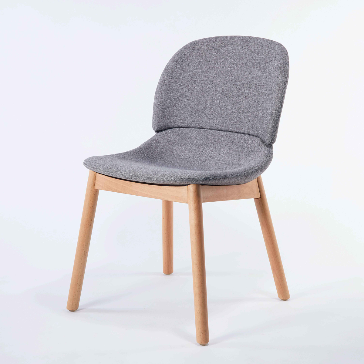 Hug Dining Chair - Grey  / Beech