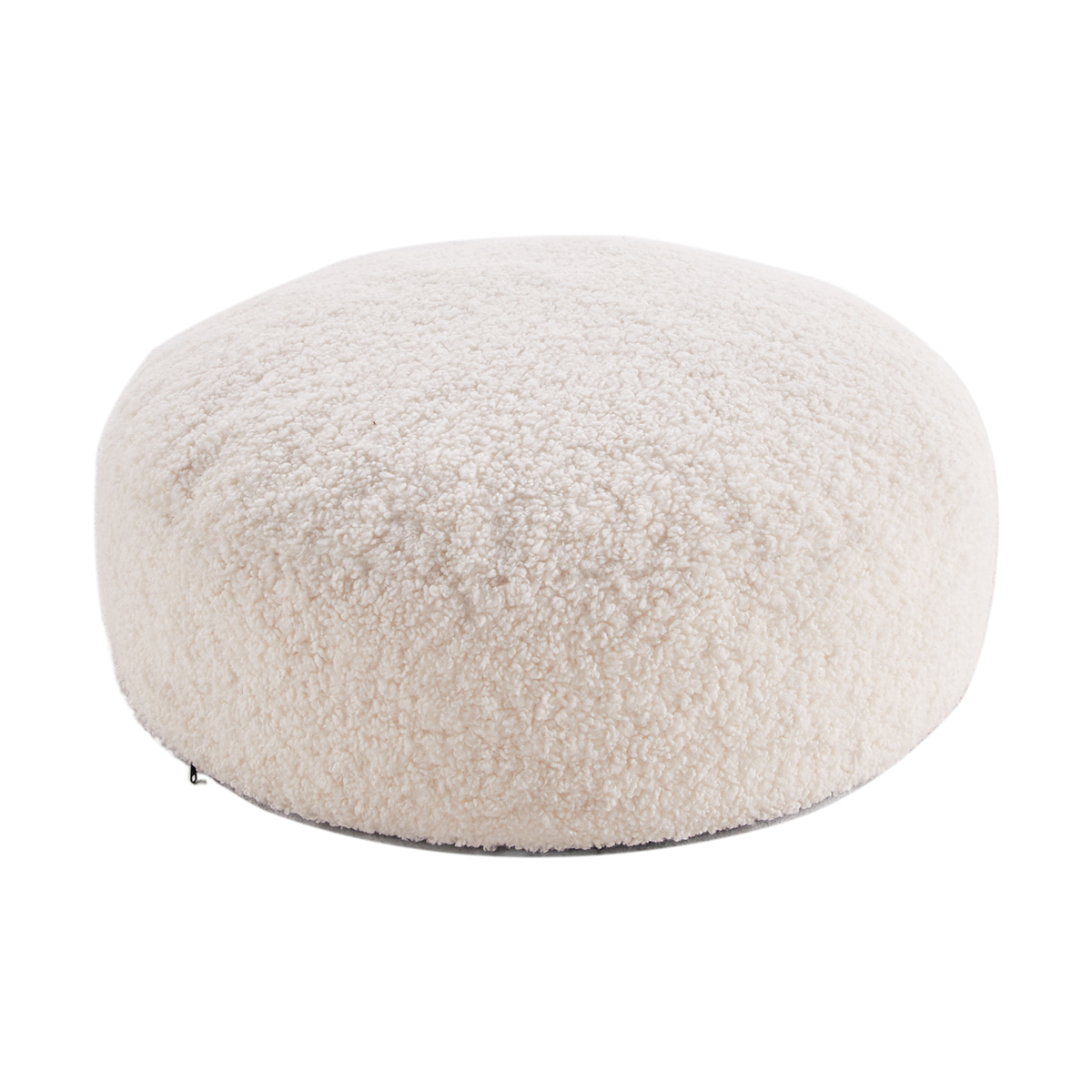 Lamb Round Ottoman - Cream Boucle Glore 102