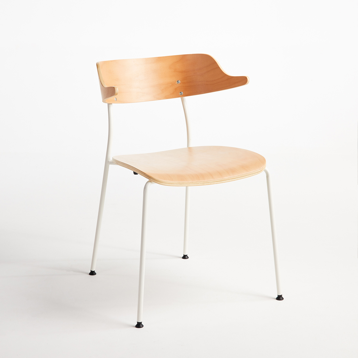 Mou Dining Chair - Beech / White