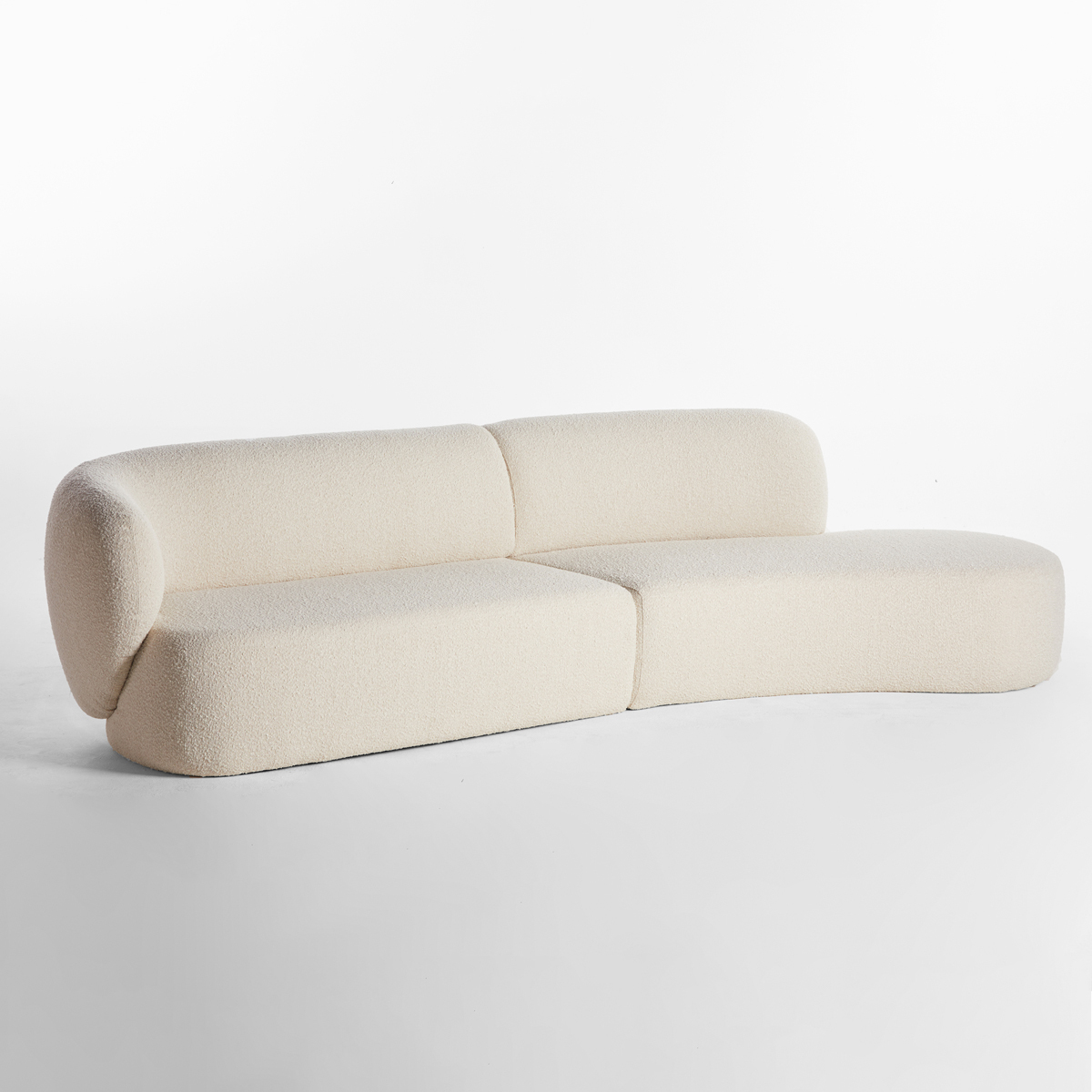 Swell Chaise Sofa - Maya Cream Boucle