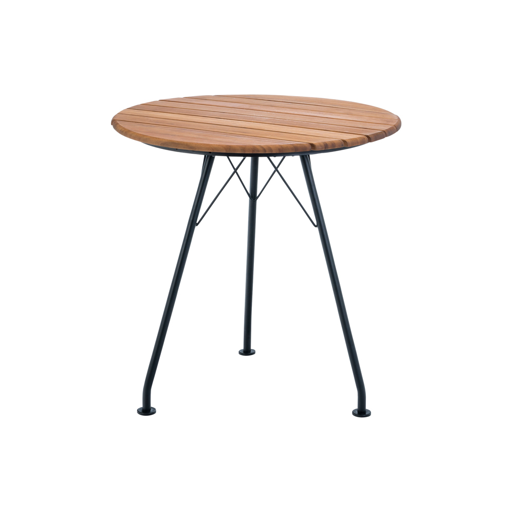 Circum Outdoor Round Dining Table - Bamboo/Black