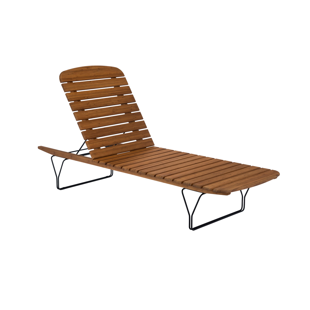 Molo Outdoor Sun Lounge - Bamboo/Black