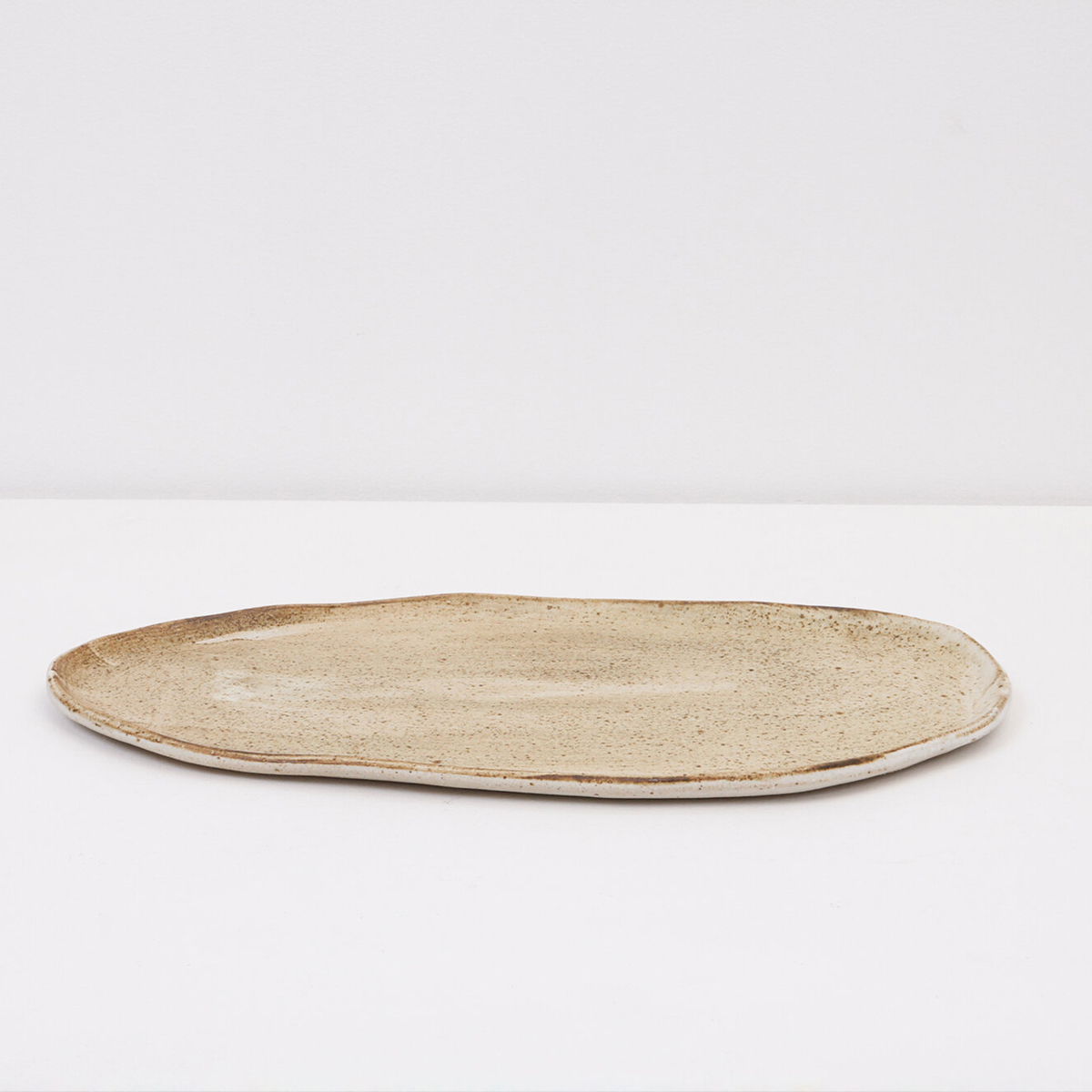 Sage Long Oval Plate - Rust