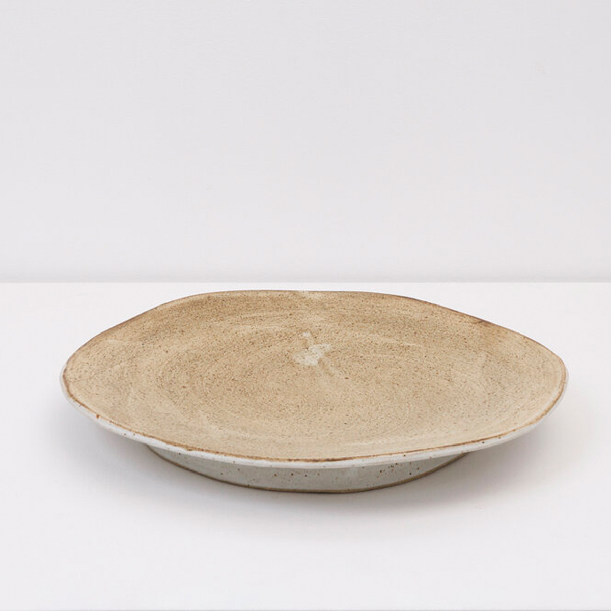 Sage Large Footed Platter - Rust