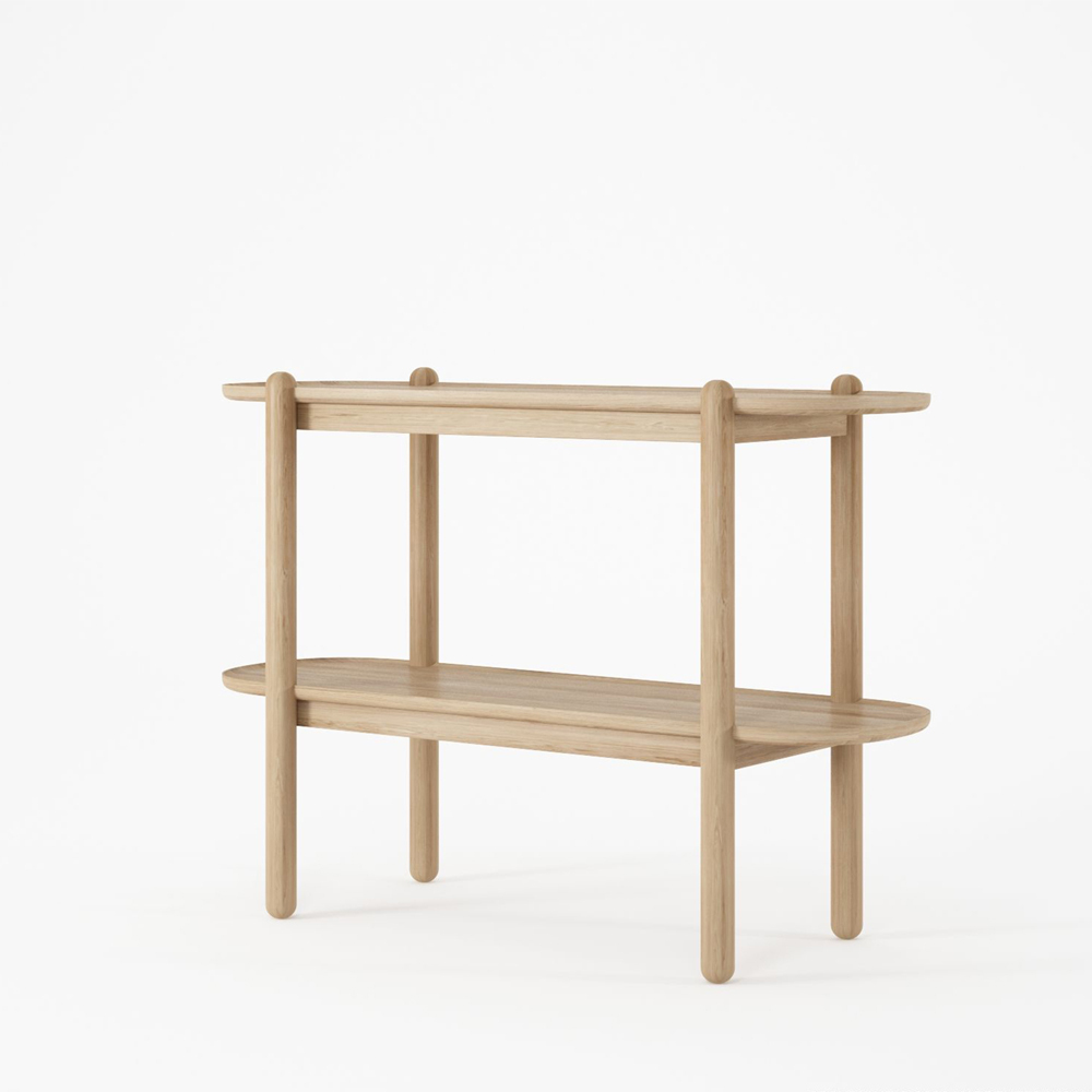 East Console with Shelf - Oak