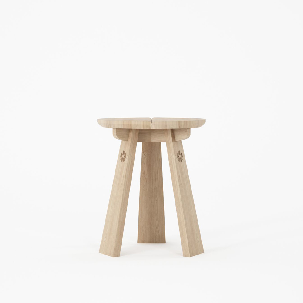 East round Stool - Oak