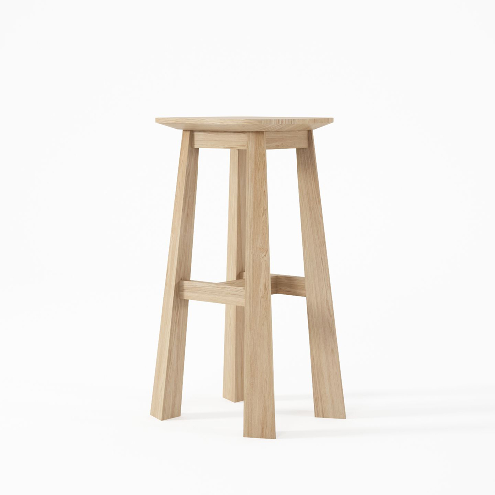 East rectangular Counter Stool - Oak