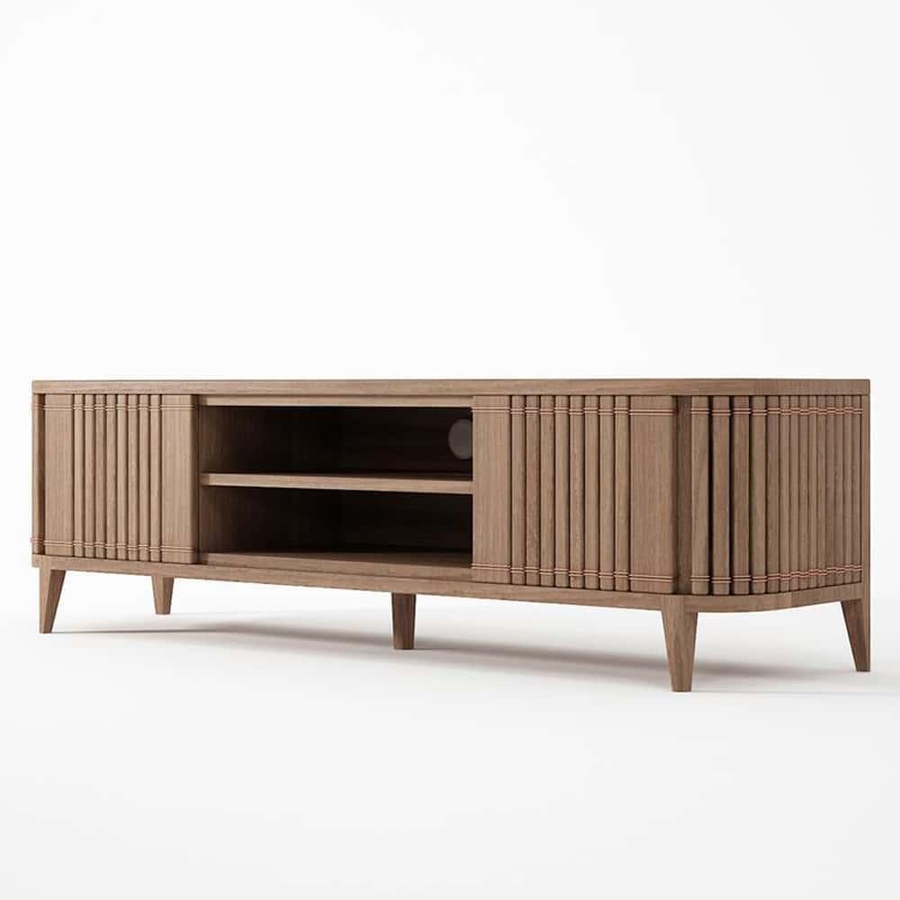 Koppar Media Cabinet 2 Dr Rmv Shelf Teak