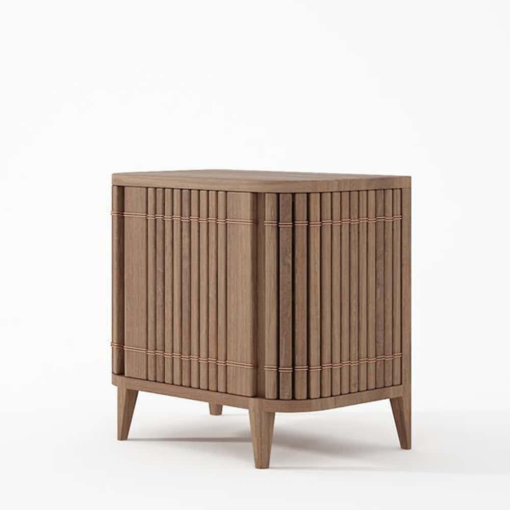 Koppar Side Table W Left Hinges - Teak