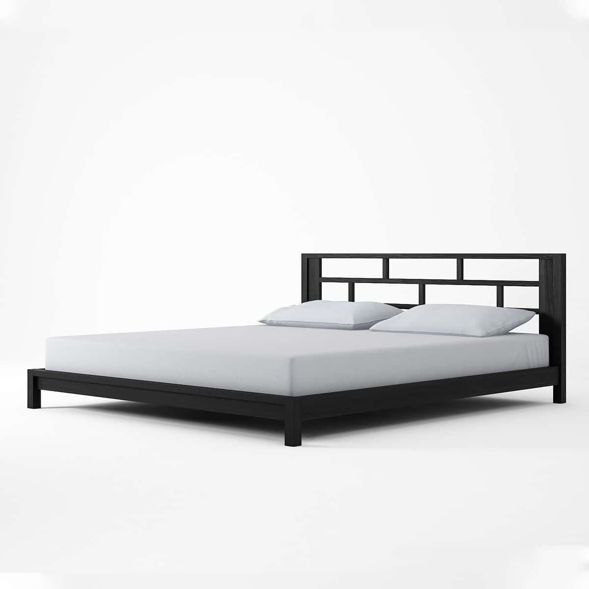 Sakae King Bed - Satin Black