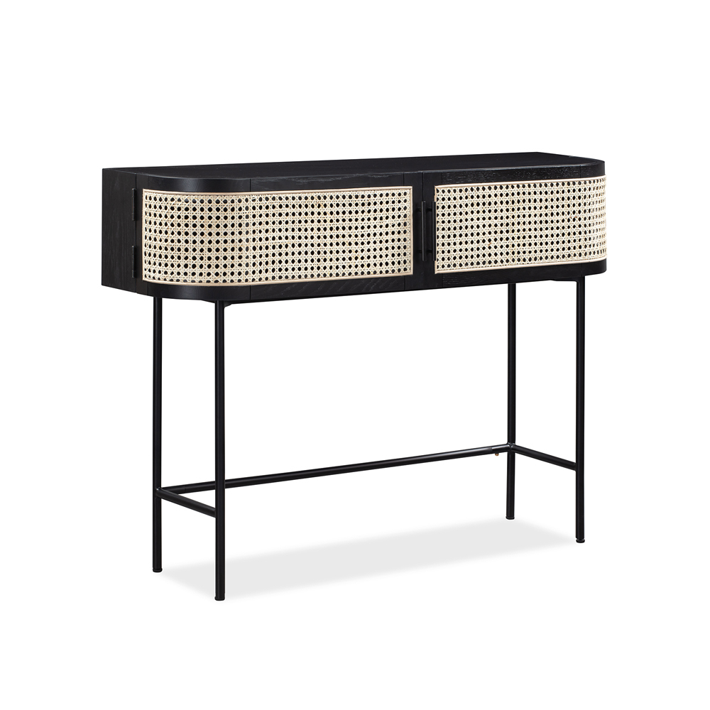 Embrace Rattan Console Table - Black