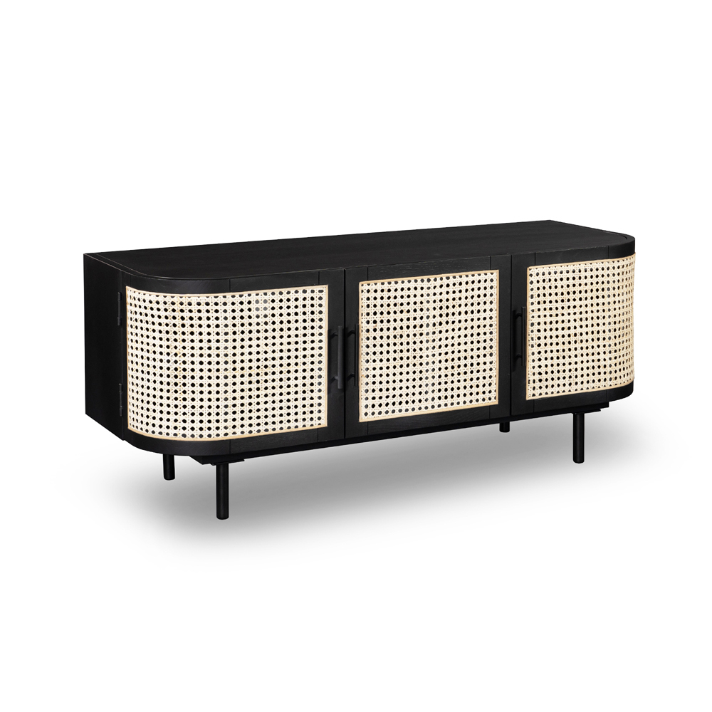 Embrace Rattan Entertainment Unit 120cm - Black