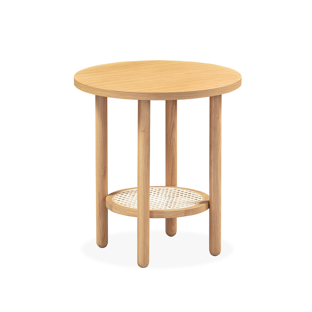 Radial Rattan Side Table - Natural