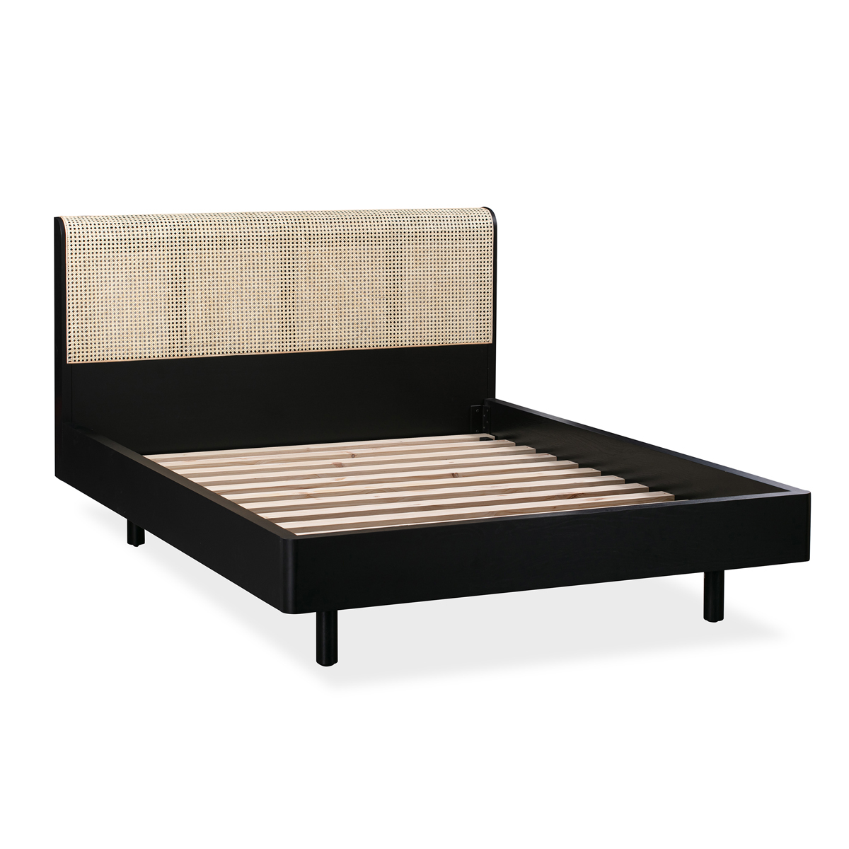 Garner Rattan Queen Bed - Black