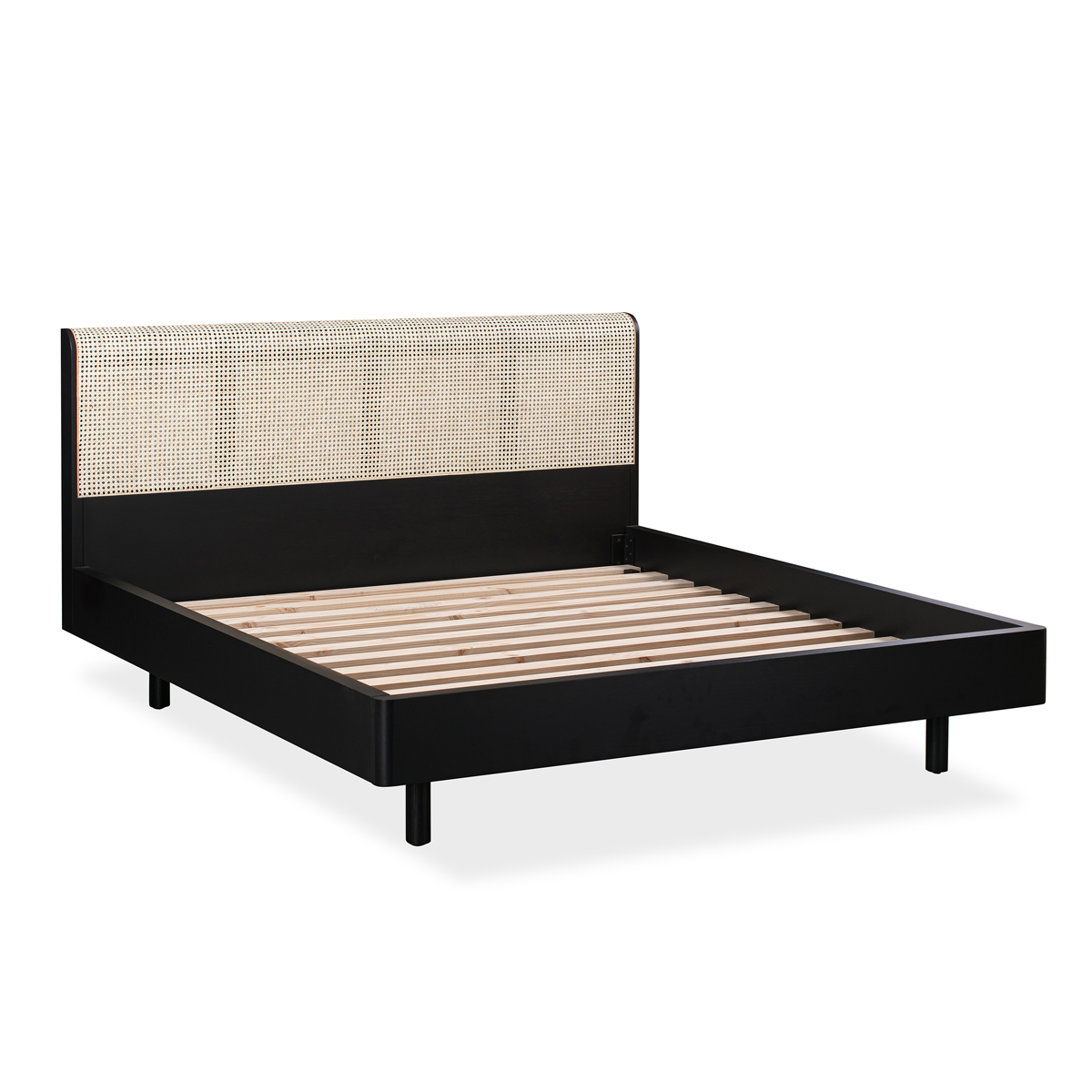 Garner Rattan King Bed - Black