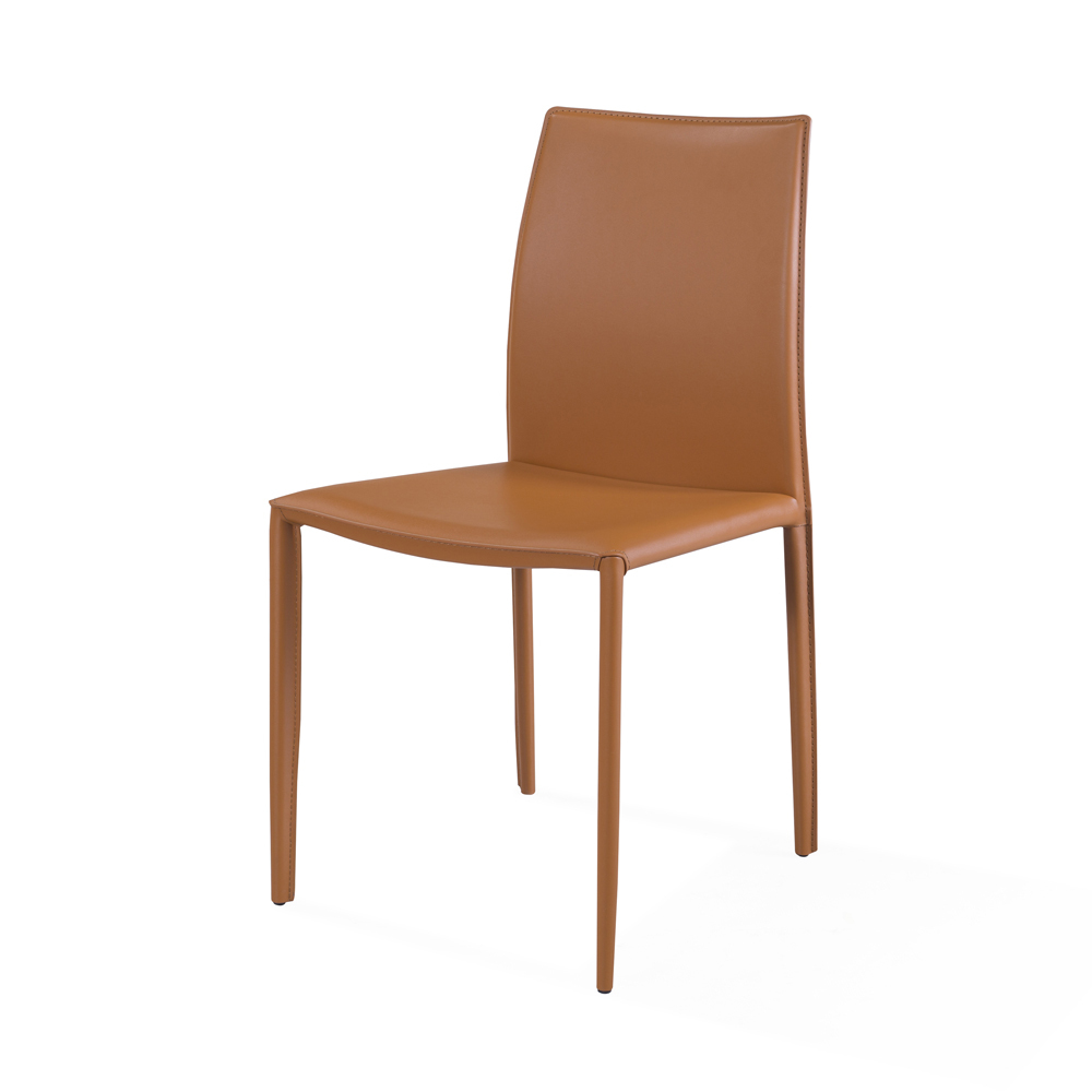 Engage Dining Chair - Tan Leather